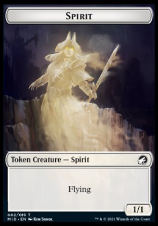 Spirit // Bird Double-sided Token [Innistrad: Midnight Hunt Tokens] | Play N Trade Winnipeg