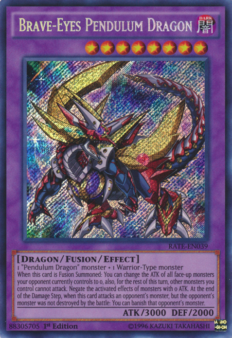 Brave-Eyes Pendulum Dragon [RATE-EN039] Secret Rare | Play N Trade Winnipeg