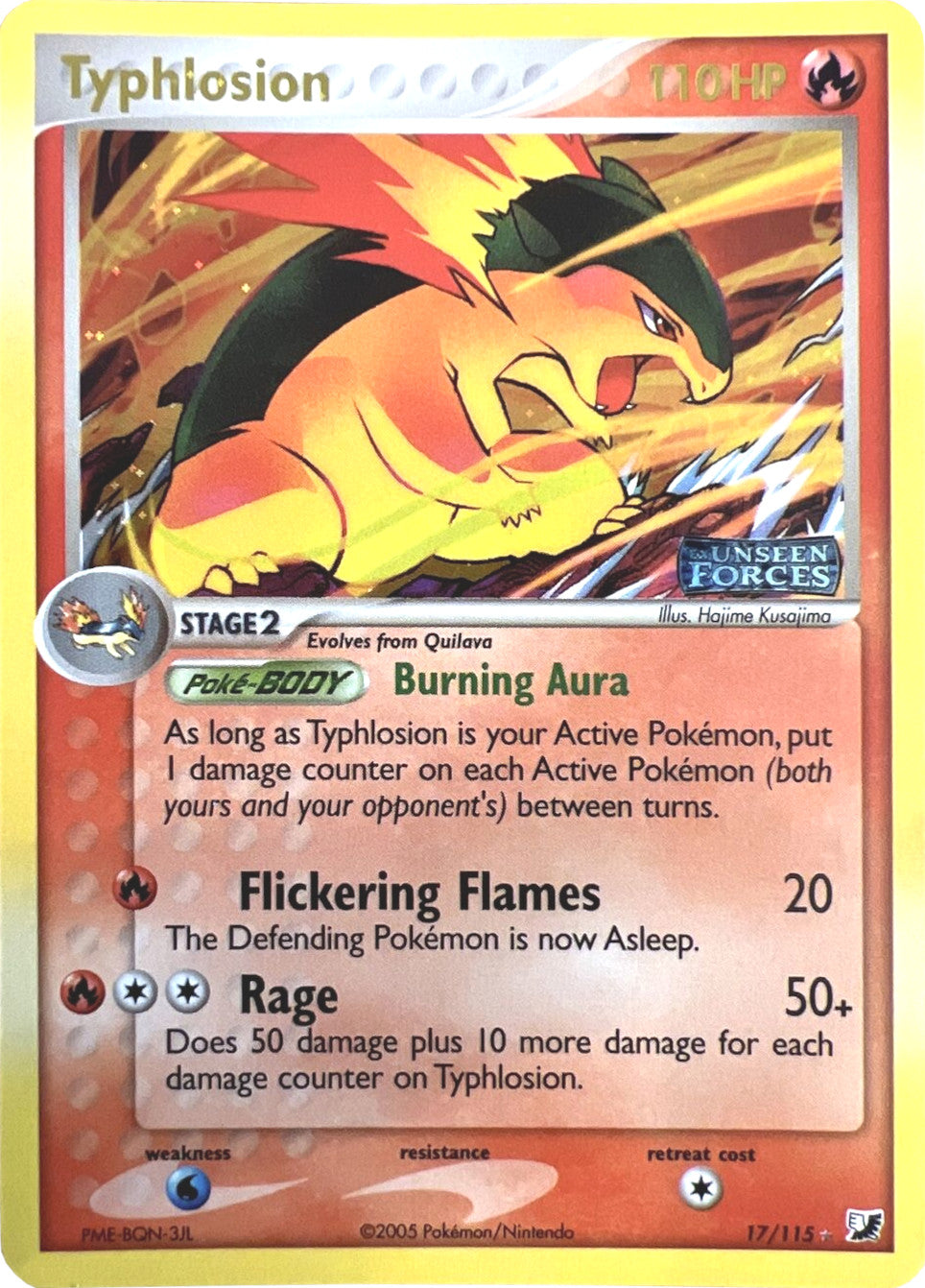 Typhlosion (17/115) (Stamped) [EX: Unseen Forces] | Play N Trade Winnipeg