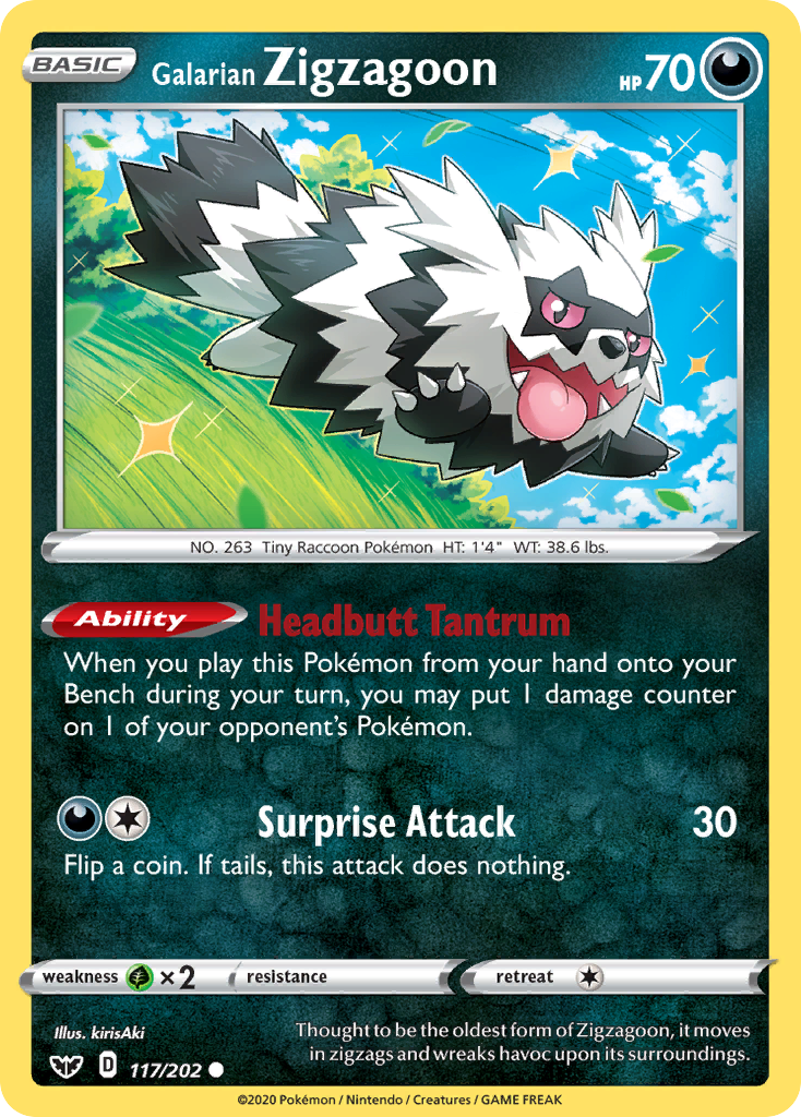 Galarian Zigzagoon (117/202) [Sword & Shield: Base Set] | Play N Trade Winnipeg