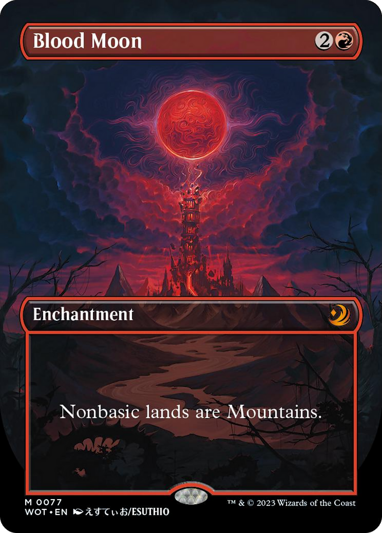 Blood Moon (Anime Borderless) [Wilds of Eldraine: Enchanting Tales] | Play N Trade Winnipeg