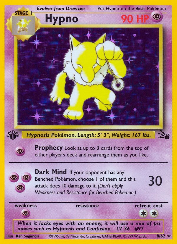 Hypno (8/62) [Fossil 1st Edition] | Play N Trade Winnipeg