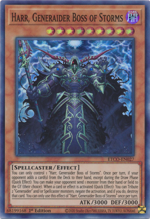 Harr, Generaider Boss of Storms [ETCO-EN027] Super Rare | Play N Trade Winnipeg