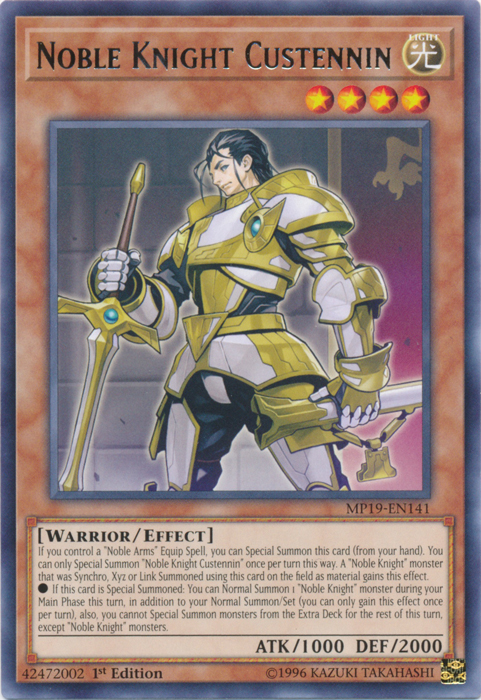 Noble Knight Custennin [MP19-EN141] Rare | Play N Trade Winnipeg