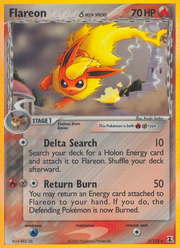 Flareon (5/113) (Delta Species) [EX: Delta Species] | Play N Trade Winnipeg