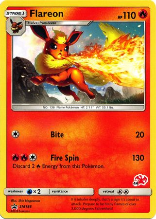 Flareon (SM186) (Charizard Stamp #44) [Battle Academy 2020] | Play N Trade Winnipeg