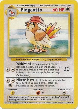 Pidgeotto (22/102) [Base Set Unlimited] | Play N Trade Winnipeg