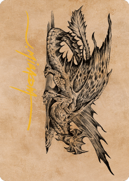 Ancient Brass Dragon Art Card (49) (Gold-Stamped Signature) [Commander Legends: Battle for Baldur's Gate Art Series] | Play N Trade Winnipeg