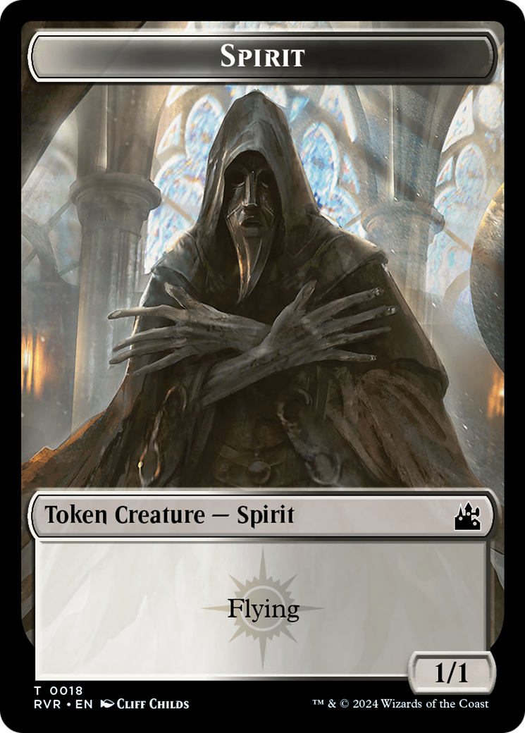 Spirit (0018) // Zombie Double-Sided Token [Ravnica Remastered Tokens] | Play N Trade Winnipeg
