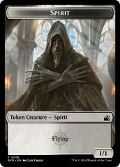 Spirit (0018) // Zombie Double-Sided Token [Ravnica Remastered Tokens] | Play N Trade Winnipeg