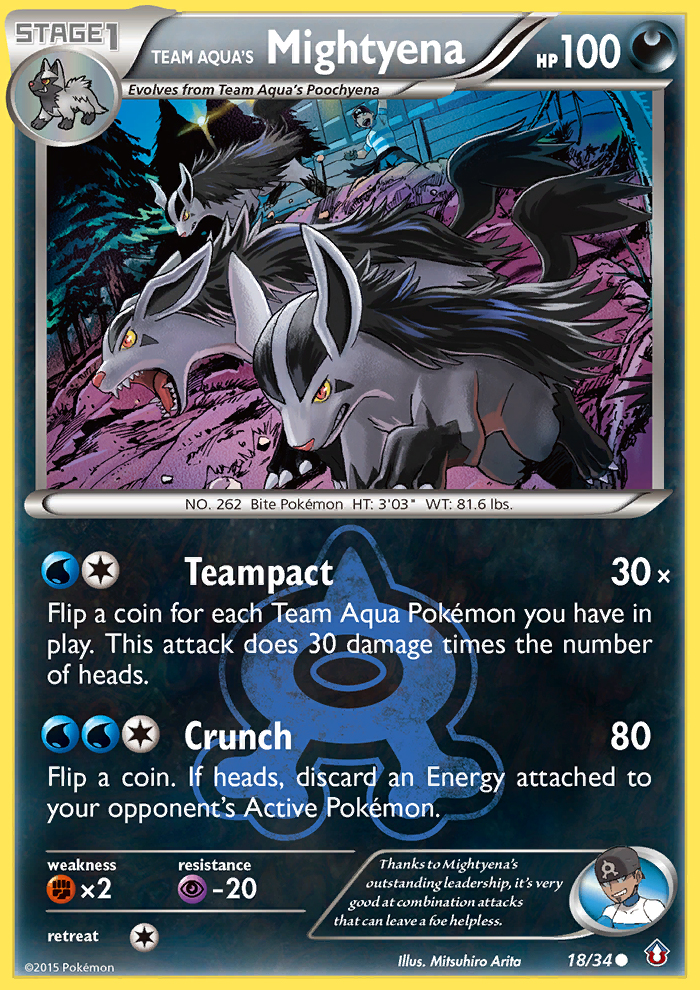 Team Aqua's Mightyena (18/34) [XY: Double Crisis] | Play N Trade Winnipeg