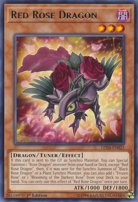 Red Rose Dragon [LED4-EN025] Rare | Play N Trade Winnipeg