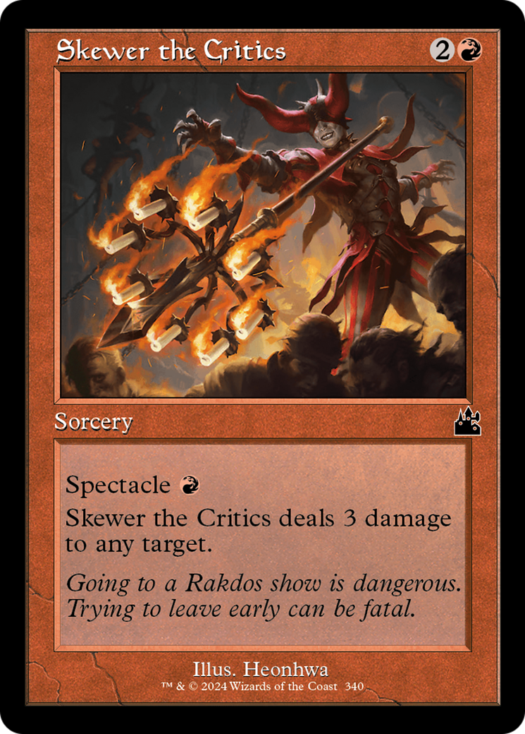 Skewer the Critics (Retro Frame) [Ravnica Remastered] | Play N Trade Winnipeg