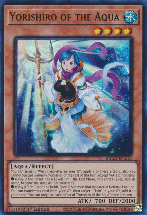 Yorishiro of the Aqua [MP23-EN218] Ultra Rare | Play N Trade Winnipeg