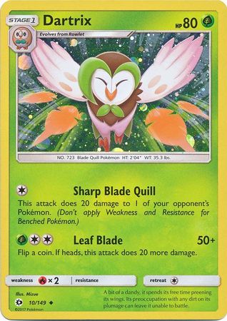 Dartrix (10/149) (Cosmos Holo) [Sun & Moon: Base Set] | Play N Trade Winnipeg