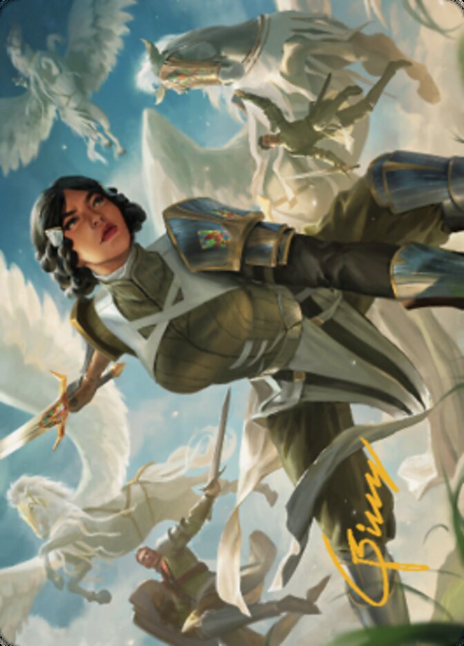 Resolute Reinforcements Art (Gold-Stamped Signature) [Dominaria United Art Series] | Play N Trade Winnipeg