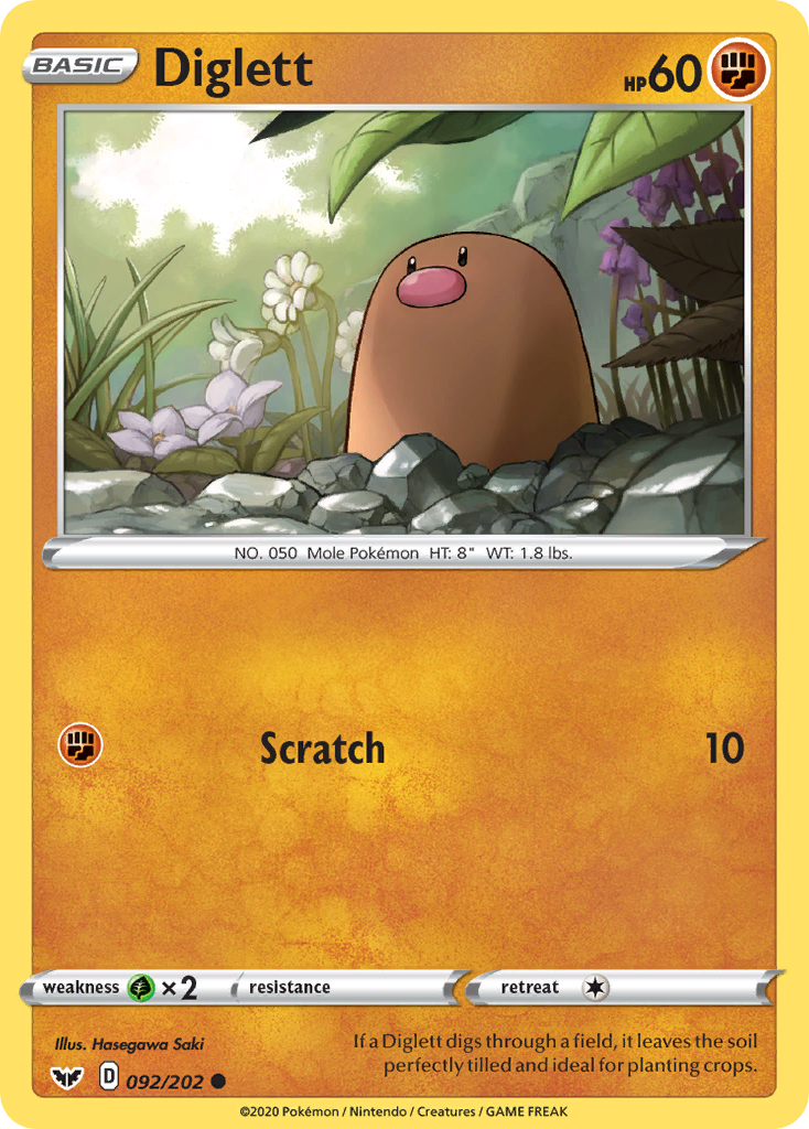 Diglett (092/202) [Sword & Shield: Base Set] | Play N Trade Winnipeg