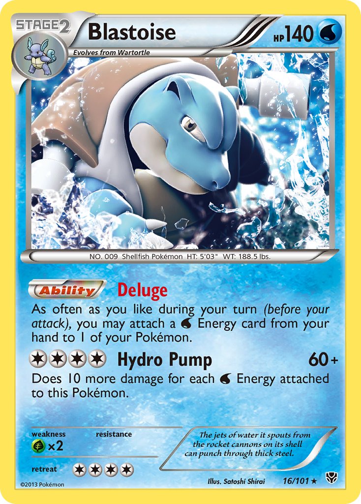 Blastoise (16/101) (Cosmos Holo) (Blister Exclusive) [Black & White: Plasma Blast] | Play N Trade Winnipeg