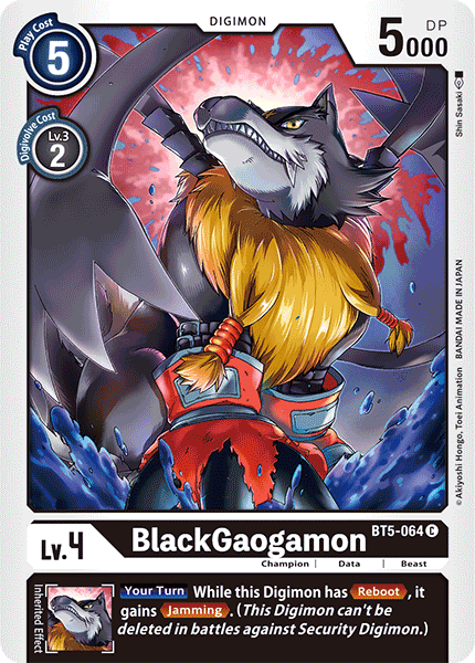 BlackGaogamon [BT5-064] [Battle of Omni] | Play N Trade Winnipeg