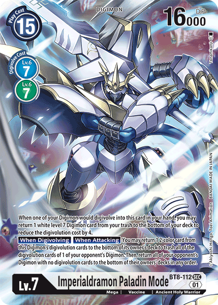 Imperialdramon: Paladin Mode [BT8-112] (Alternate Art) [New Awakening] | Play N Trade Winnipeg