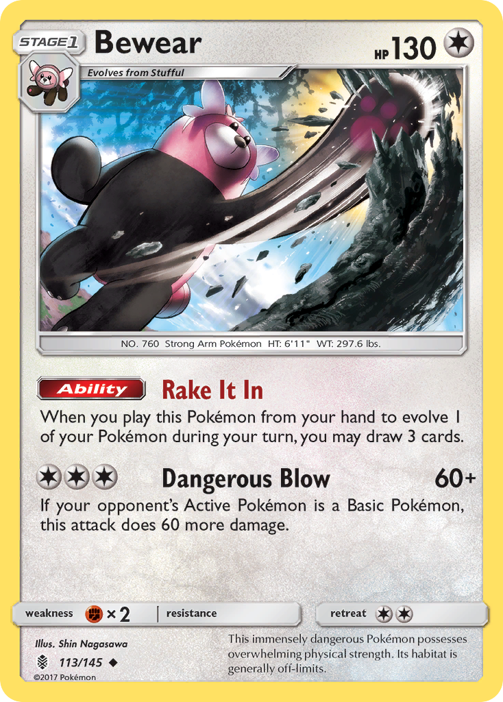 Bewear (113/145) [Sun & Moon: Guardians Rising] | Play N Trade Winnipeg