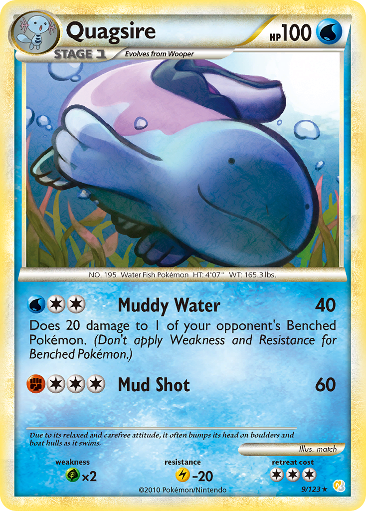 Quagsire (9/123) [HeartGold & SoulSilver: Base Set] | Play N Trade Winnipeg