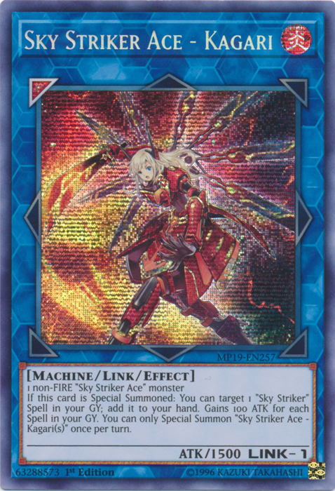 Sky Striker Ace - Kagari [MP19-EN257] Prismatic Secret Rare | Play N Trade Winnipeg