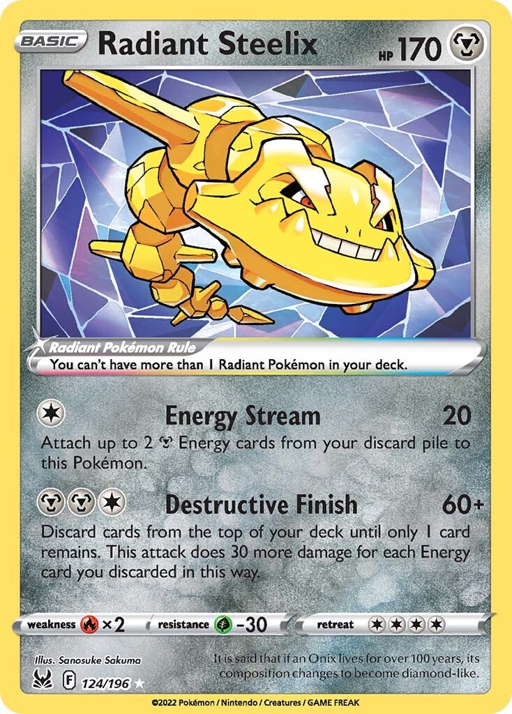 Radiant Steelix (124/196) [Sword & Shield: Lost Origin] | Play N Trade Winnipeg