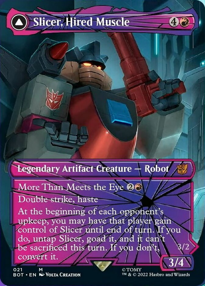 Slicer, Hired Muscle // Slicer, High-Speed Antagonist (Shattered Glass) [Universes Beyond: Transformers] | Play N Trade Winnipeg