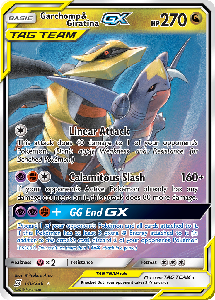 Garchomp & Giratina GX (146/236) [Sun & Moon: Unified Minds] | Play N Trade Winnipeg