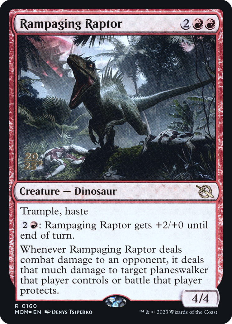 Rampaging Raptor [March of the Machine Prerelease Promos] | Play N Trade Winnipeg