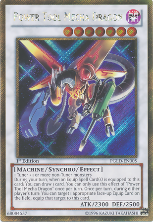 Power Tool Mecha Dragon [PGLD-EN005] Gold Secret Rare | Play N Trade Winnipeg