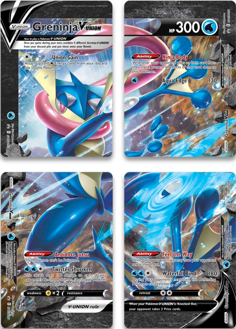 Greninja V-Union (Set of 4) [Sword & Shield: Black Star Promos] | Play N Trade Winnipeg