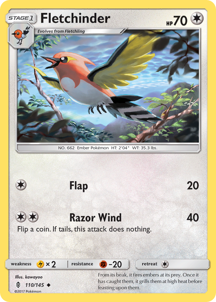 Fletchinder (110/145) [Sun & Moon: Guardians Rising] | Play N Trade Winnipeg