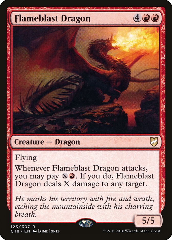 Flameblast Dragon [Commander 2018] | Play N Trade Winnipeg