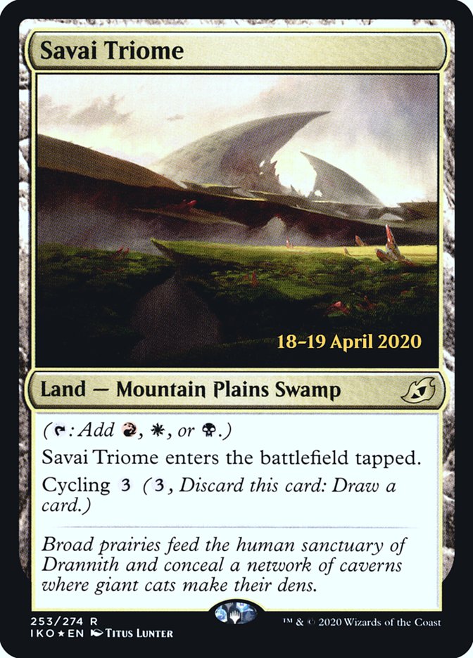 Savai Triome  [Ikoria: Lair of Behemoths Prerelease Promos] | Play N Trade Winnipeg