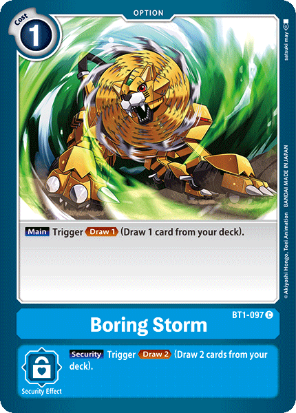 Boring Storm [BT1-097] [Release Special Booster Ver.1.0] | Play N Trade Winnipeg