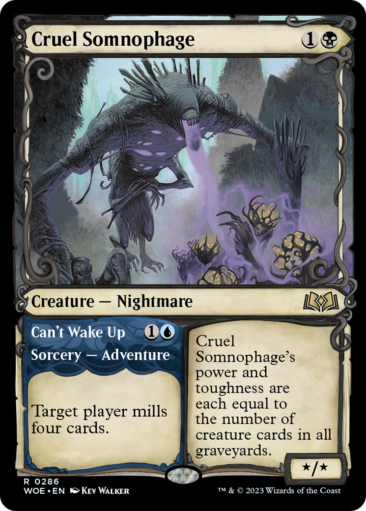 Cruel Somnophage // Can't Wake Up (Showcase) [Wilds of Eldraine] | Play N Trade Winnipeg