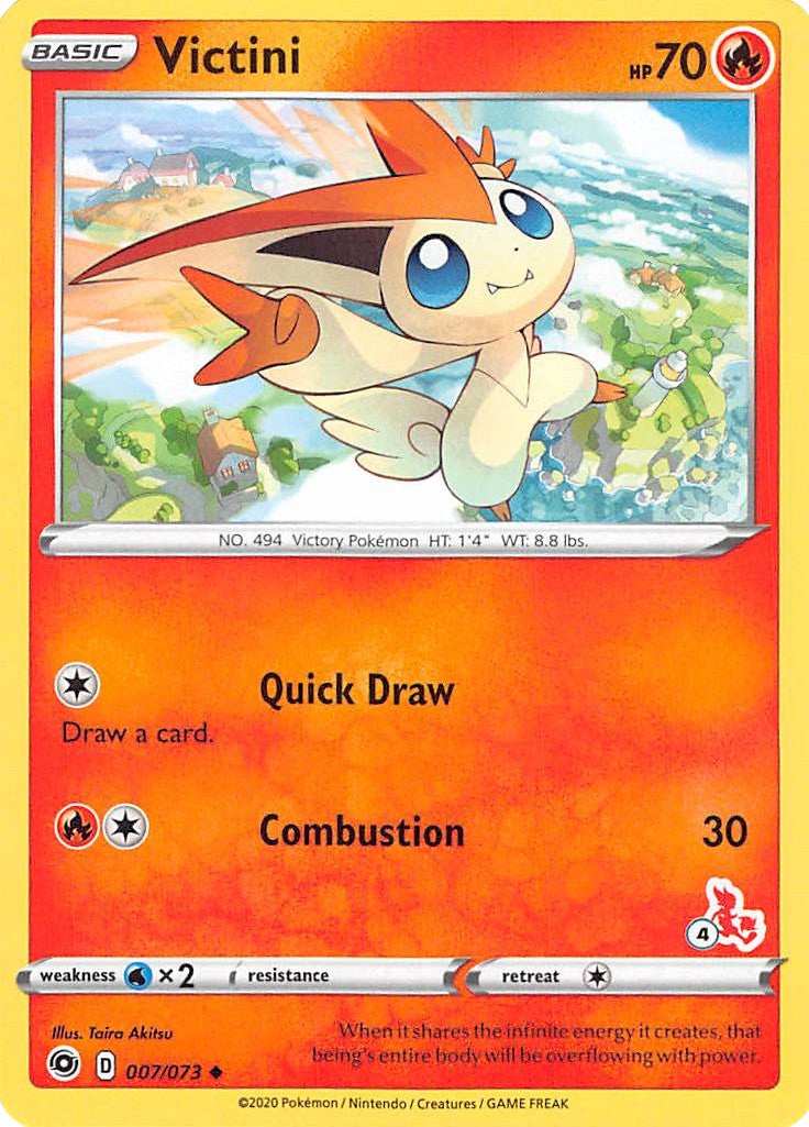 Victini (007/073) (Cinderace Stamp #4) [Battle Academy 2022] | Play N Trade Winnipeg