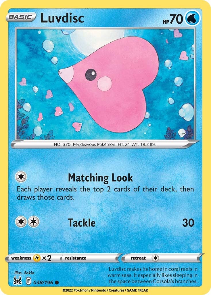 Luvdisc (038/196) [Sword & Shield: Lost Origin] | Play N Trade Winnipeg