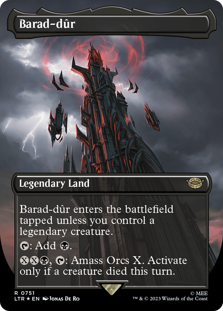 Barad-dur (0751) (Borderless) (Surge Foil) [The Lord of the Rings: Tales of Middle-Earth] | Play N Trade Winnipeg