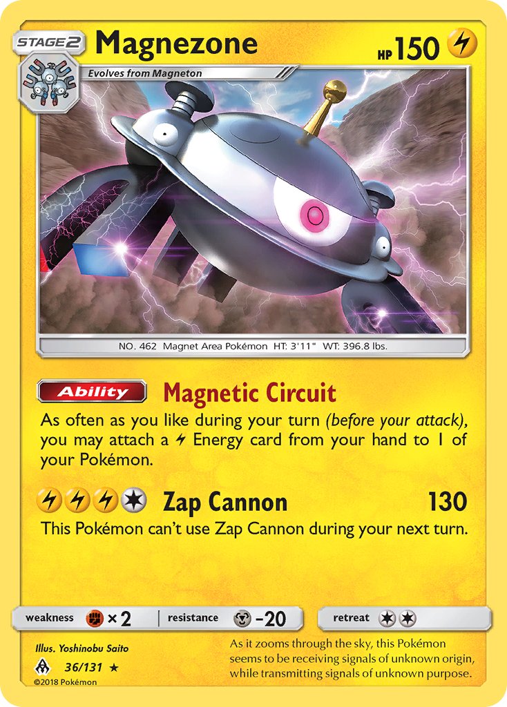 Magnezone (36/131) (Prerelease Kit Exclusive) (Theme Deck Exclusive) [Sun & Moon: Forbidden Light] | Play N Trade Winnipeg