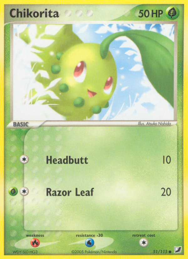 Chikorita (51/115) [EX: Unseen Forces] | Play N Trade Winnipeg