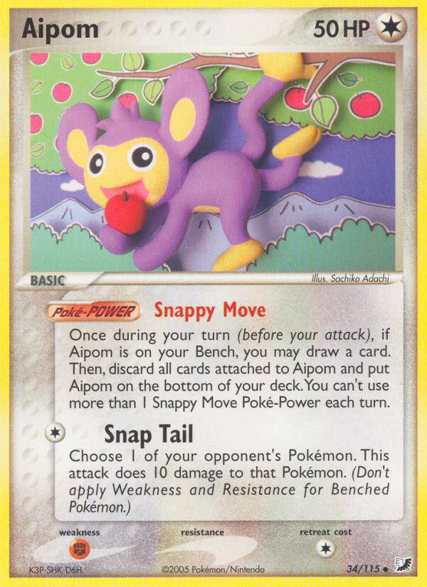 Aipom (34/115) [EX: Unseen Forces] | Play N Trade Winnipeg