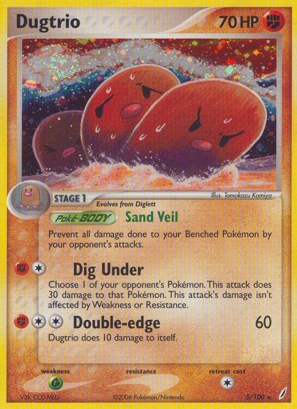 Dugtrio (5/100) (Theme Deck Exclusive) [EX: Crystal Guardians] | Play N Trade Winnipeg