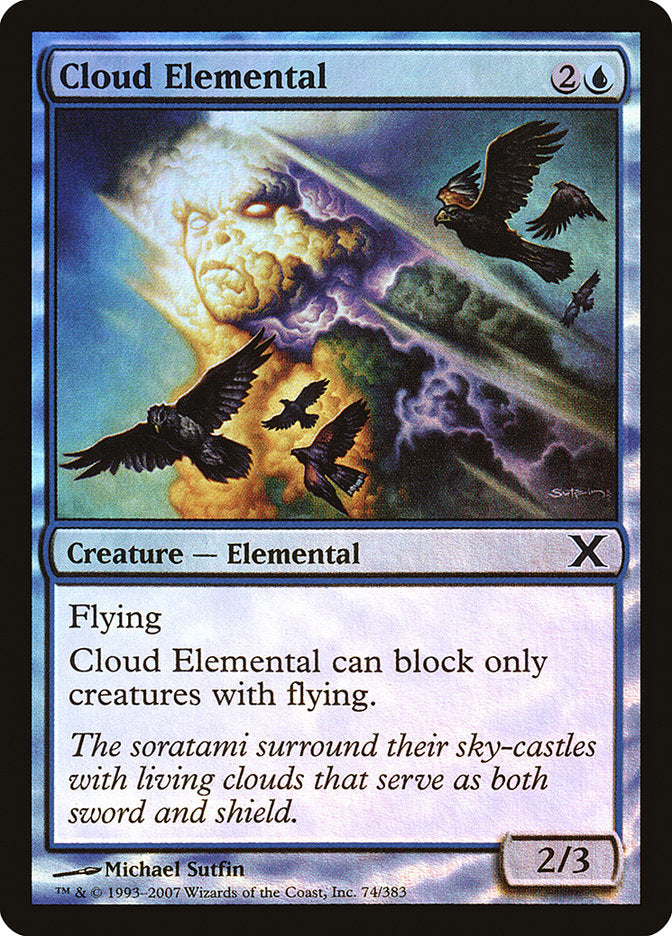 Cloud Elemental (Premium Foil) [Tenth Edition] | Play N Trade Winnipeg