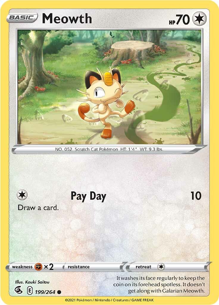 Meowth (199/264) [Sword & Shield: Fusion Strike] | Play N Trade Winnipeg