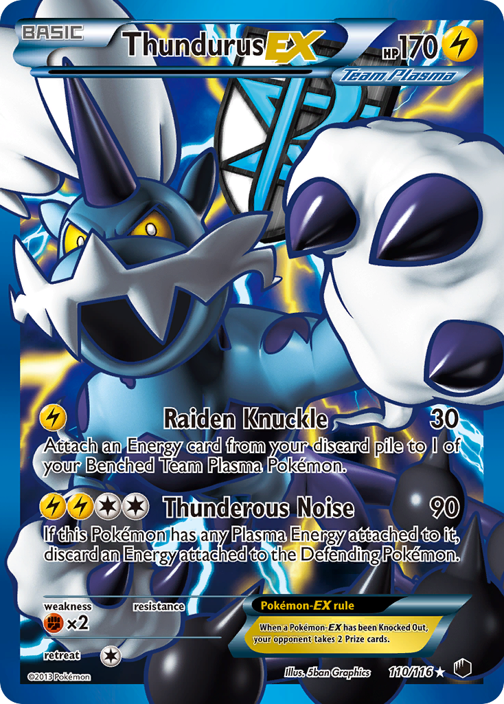 Thundurus EX (110/116) [Black & White: Plasma Freeze] | Play N Trade Winnipeg