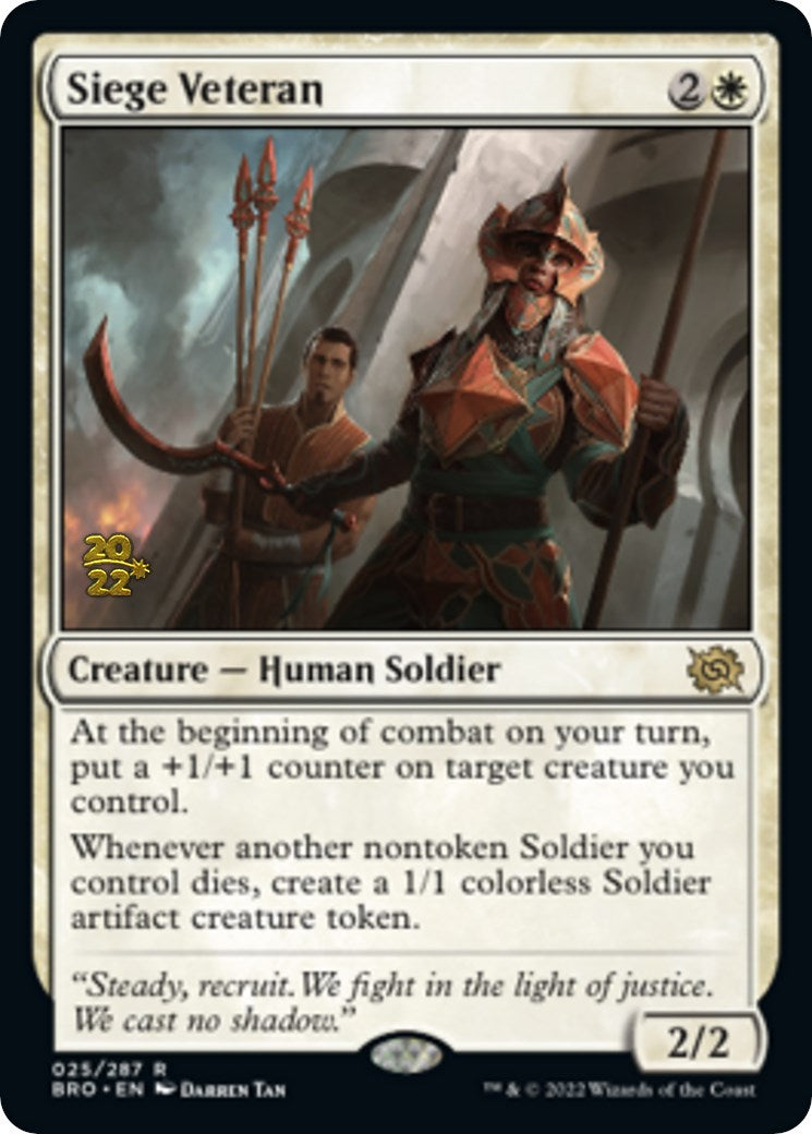 Siege Veteran [The Brothers' War: Prerelease Promos] | Play N Trade Winnipeg