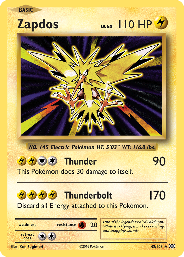 Zapdos (42/108) [XY: Evolutions] | Play N Trade Winnipeg